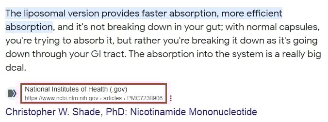 liposomal nmn vs nmn